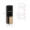 Tuhome Kaia Corner Bar Cabinet, 2 Shelves, 10 Built-in Wine Rack, Door Cabinet, 2 interior Shelves, BK/Pine BWM7764 - alternate 4